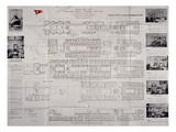 This 'Titanic' Deck Plan Is Really a Modification of That of the RMS Olympic. Photographic Print