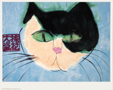 Cat's Head Art by Walasse Ting