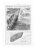 Titanic Hitting Iceberg. Photographic Print