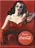 Coca Cola Brazilian Lady Emaille bord