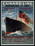 Cunard Line Tin Sign