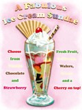 Ice Cream Sundae Blikskilt Ice Cream Sundae Blikskilt