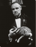 The Godfather-Cat B&W Reproduction transférée sur toile