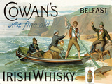 Cowans Irish Whisky Plaque en métal