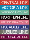 London Underground-Stations Kunstdruk op gespannen doek