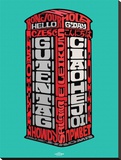 Visit London-Telephone Box Stretched Canvas Print