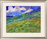 Wheatfield and Mountains, c.1889 Framed Giclee Print by Vincent van Gogh