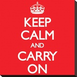 Keep Calm and Carry On- Red Leinwand