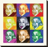 Albert Einstein-Pop Art Reproduction transférée sur toile