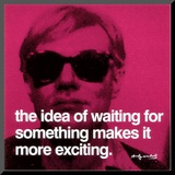 Délicieuse attente Affiche montée par Andy Warhol