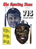 New York Yankees' Babe Ruth and Atlanta Braves' Hank Aaron - April 20, 1974 Print