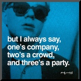 Andy Warhol - Tři už jsou večírek (Three's a Party) Reprodukce aplikovaná na dřevěnou desku Andy Warhol - Tři už jsou večírek (Three's a Party) Reprodukce aplikovaná na dřevěnou desku