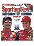 NASCAR's Jeff Gordon and Dale Earnhardt Jr. - April 26, 2004 Photographic Print
