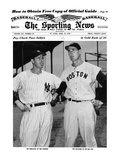 New York Yankees CF Joe DiMaggio & Boston Red Sox LF Ted Williams - Apr 13, 1949 Print
