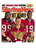 Tampa Bay Buccaneers Warren Sapp, Brad Johnson and Keyshawn Johnson - July 23, 2001 Photographic Print