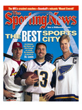 Best Sports City St. Louis - Jim Edmonds, Chris Pronger and Kurt Warner - August 14, 2000 Posters
