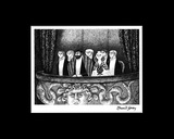 Blue Aspic Impression avec bordure par Edward Gorey