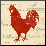 Tuscan Rooster II Affiche montée par Sharyn Sowell