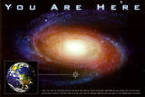 Classic You Are Here Galaxy Space Science Poster Print Prints
