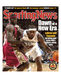 Cleveland Cavaliers' LeBron James and Denver Nuggets' Carmelo Anthony - November 17, 2003 Prints