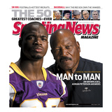 Minnesota Viking Adrian Peterson and Jim Brown - August 3, 2009 Photographic Print
