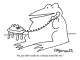 "No, you didn't wake me. I always sound like this." - New Yorker Cartoon Premium Giclee Print by Charles Barsotti
