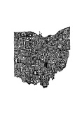 Typographic Ohio Premium Giclee Print by CAPow 