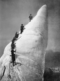 Ascent of an Ice Tower in the Alps Photographie par Scherl 