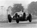 Manfred von Brauchitsch arrive second au Grand Prix de Donington, Angleterre, 1937 Photographie par Scherl 