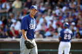 Surprise, AZ - March 09: Los Angeles Dodgers v Texas Rangers - Clayton Kershaw Photographic Print by Christian Petersen