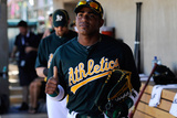 Phoenix, AZ - March 10: Cincinnati Reds v Oakland Athletics - Manny Ramirez Photographic Print by Kevork Djansezian