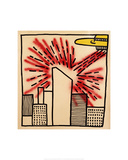 Spaceship with Ray, 1980 Reproduction procédé giclée par Keith Haring