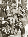 Women at a Motorcycle Rally, 1932 Photographic Print by Scherl 
