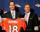 Peyton Manning & John Elway 2012 Press Conference Photo