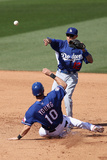 Surprise, AZ - March 09: Los Angeles Dodgers v Texas Rangers - Elvis Andrus Photographic Print by Christian Petersen