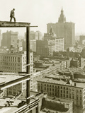 Construction of a Skyscraper in New York, 1928 Photographic Print by Scherl 