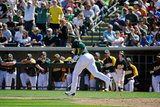 Phoenix, AZ - March 10: Cincinnati Reds v Oakland Athletics - Yoenis Cespedes Fotografisk trykk av Kevork Djansezian Phoenix, AZ - March 10: Cincinnati Reds v Oakland Athletics - Yoenis Cespedes Fotografisk trykk av Kevork Djansezian