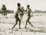 Beach in Budapest Photographic Print by Scherl 