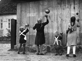 Girls Playing Ball, 1932 Photographic Print by Scherl 