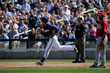 Phoenix, AZ - March 08: Cincinnati Reds v Milwaukee Brewers - Norichika Aoki Photographic Print by Kevork Djansezian
