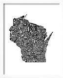 Typographic Wisconsin Prints by CAPow 