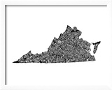 Typographic Virginia Prints by CAPow 