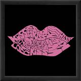 Kiss (on black) Print