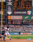 Austin Jackson Tigers White Jersey At Bat vs. Indians Vertical Fotografía