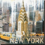 New York VIII Stretched Canvas Print by John Clarke