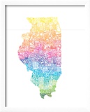 Typographic Illinois Spring Poster by CAPow 