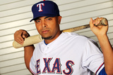 Surprise, AZ - February 28: Texas Rangers Photo Day - Nelson Cruz Photographic Print by Jamie Squire
