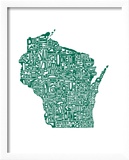 Typographic Wisconsin Forest Posters by CAPow 