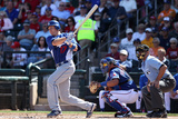 Surprise, AZ - March 09: Los Angeles Dodgers v Texas Rangers - Don Mattingly, Rick Honeycutt Photographic Print by Christian Petersen