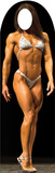 Muscle Woman Standin Silhouette découpée